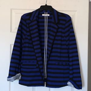 COPY - Blue and Black Striped Blazer